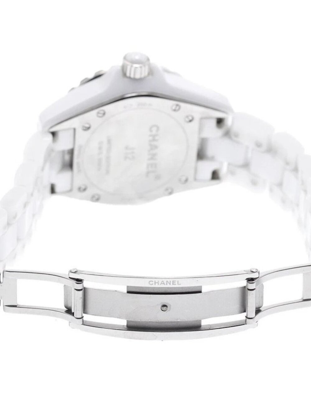 CHANEL J12 soft pink H4467 White ceramic Quartz Ladies Watch - Picture 4 of 7